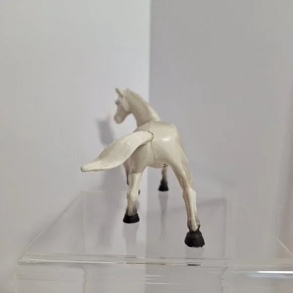 Popak New Ray Hollow White Horse With Black Socks Feet 5 In X 3.5 In Pony - Picture 8 of 9
